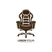 un logo de silla vector icono oficina silla aislado en blanco antecedentes