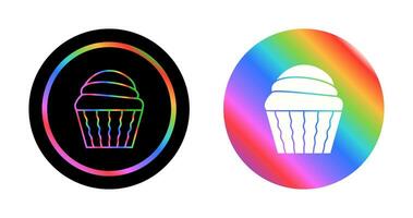 icono de vector de muffin de crema