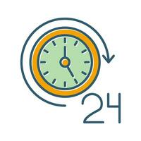 24 Hours Vector Icon