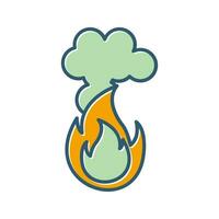 Fire Pollution Vector Icon