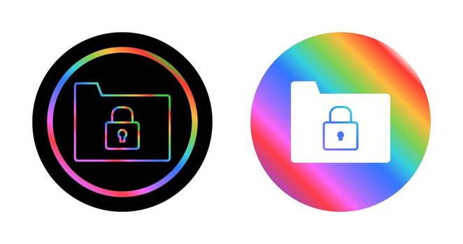 icono de vector de carpeta segura