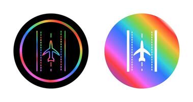 Plane on Runway Vector Icon