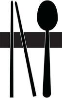 Chopsticks and spoon icon. chopsticks sign. Sujeo symbol. flat style. vector