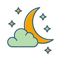 Starry Night Vector Icon