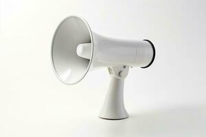 A megaphone isolated on white background. Generative Ai photo