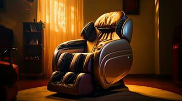 An electric massage chair. Generative Ai photo