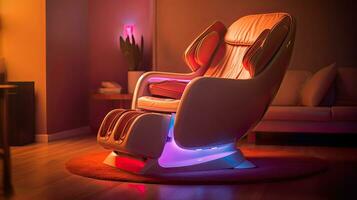 An electric massage chair. Generative Ai photo