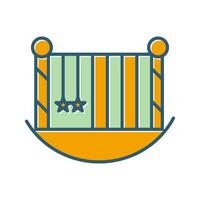 Baby Cot Vector Icon
