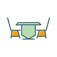 Lunch Table Vector Icon