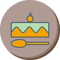 Chocolate cake piece Vector Icon