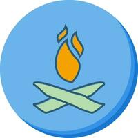 Camp Fire Vector Icon