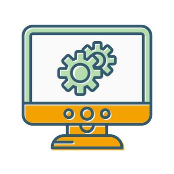 Settings Lcd Vector Icon