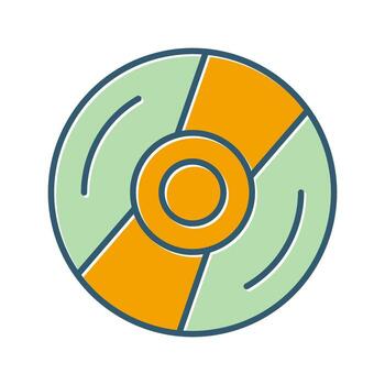 icono de vector de disco compacto