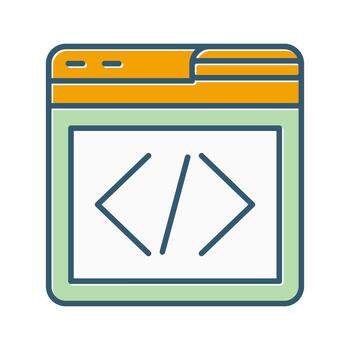 icono de vector de programación web