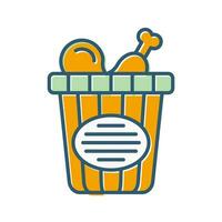 Chicken Bucket Vector Icon