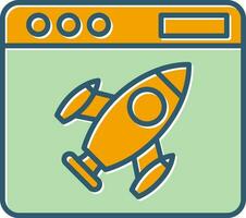 icono de vector de lanzamiento