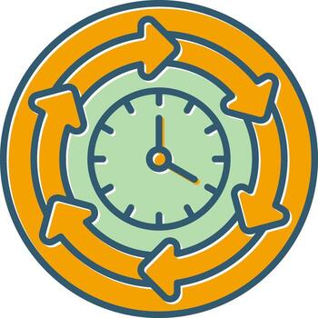 icono de vector de tiempo de procesamiento