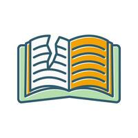 Teared Book Vector Icon