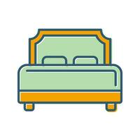 icono de vector de cama de hotel