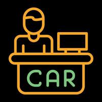 Car Rental Counter Vector Icon