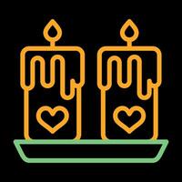 amor velas vector icono