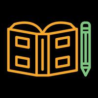 Open book with pen Vector Icon