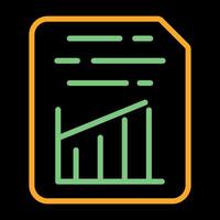 Document Insert Graph Vector Icon