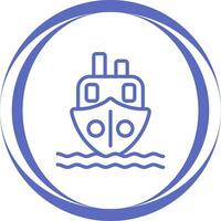 icono de vector de barco