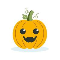 Cute Pumpkin icon. isolated on white the Background with Vector Illustrations.