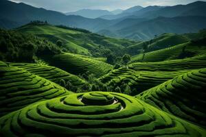 tea plantation in island photo