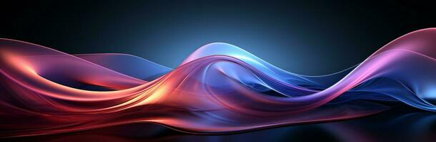 Abstract blue gradient wavy background photo