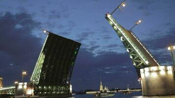 The Palace Bridge in Saint Petersburg video