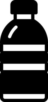 sólido icono para botella vector