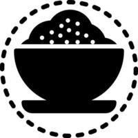 solid icon for bowl vector