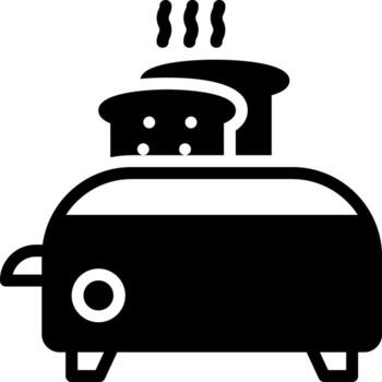 solid icon for toaster vector