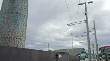 Straßenbahn im Barcelona video