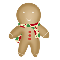 Christmas gingerbread cookies decorated colored icing for new year day, christmas party, winter holiday, sweet homemade gift for kids png