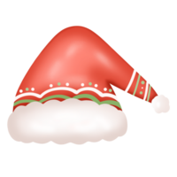 mano dibujado Papa Noel sombrero png