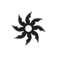 ninja shuriken logo vector modelo