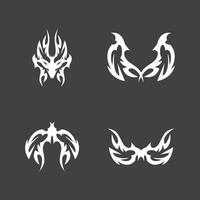 Black Tribal Tattoo Abstract Symbol Template vector