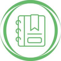 Writing pad with bookmark Vector Icon