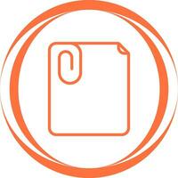 Paperclip with paper Vector Icon