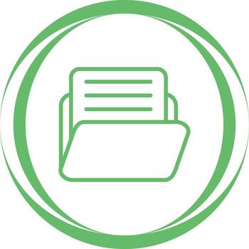 documento con carpeta vector icono