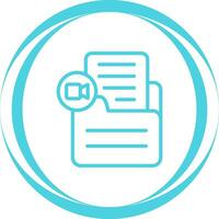 Document Insert Video Vector Icon