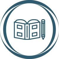 Open book with pen Vector Icon