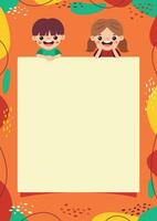 Printable Blank Page Template For Notes vector