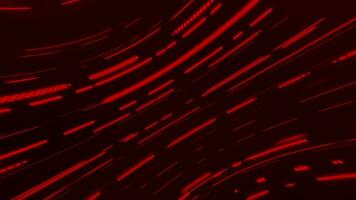 Glowing red neon lines and dashed lines and dots moving diagonally across the frame. Full HD, looping abstract motion background animation. video