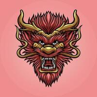 Dragon Head mascot great illustration for your branding business vector