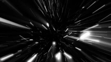 An explosion of glowing white digital data particles swirling at high speed. Super fast particle explosion animation. This exploding particles motion background is HD and a seamless loop. video