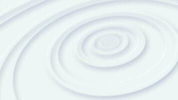 Trendy clean white neomorphism motion background animation with radiating concentric circles. This modern minimalist abstract background is full HD and a seamless loop. video